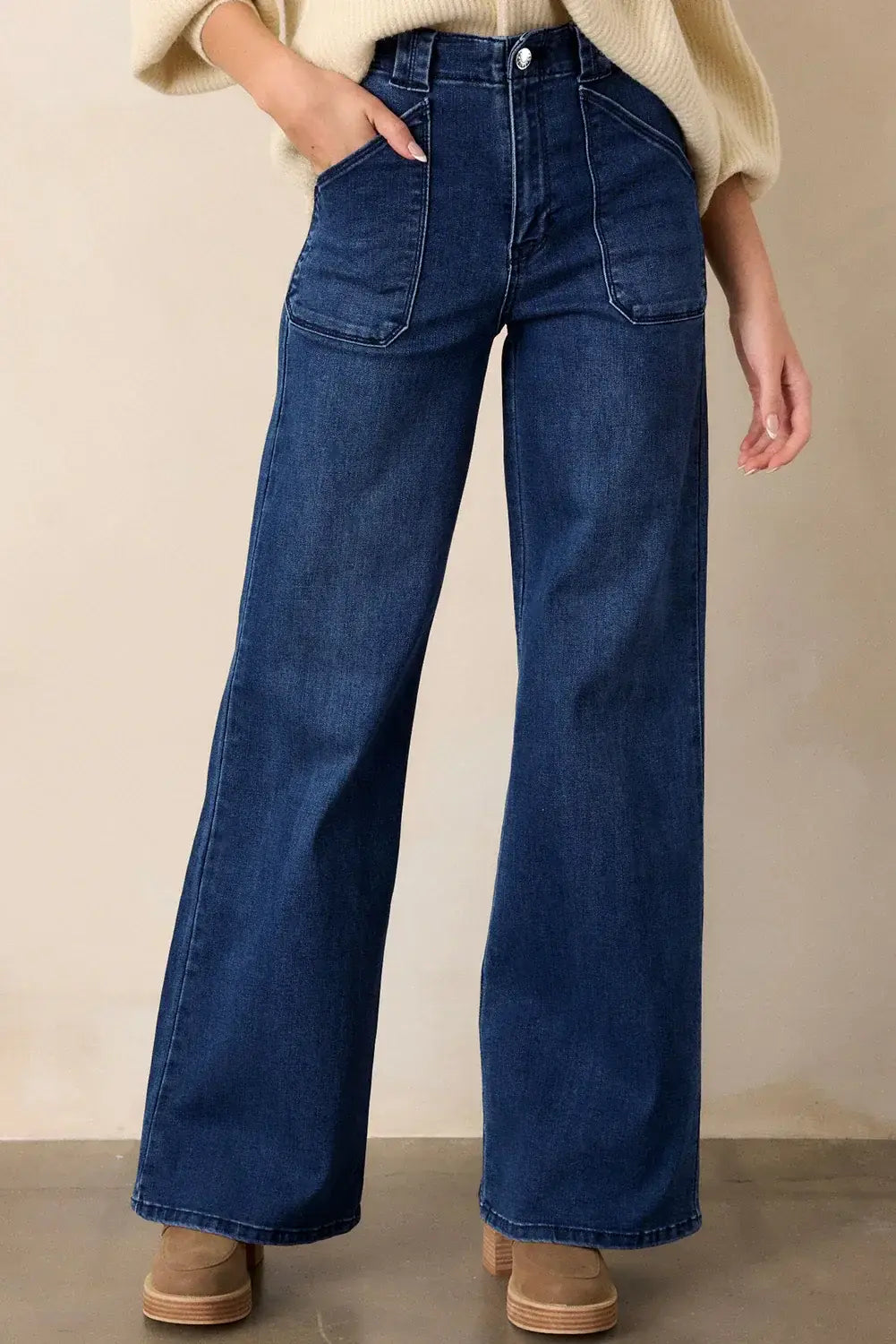 Ashleigh Blue Daily Fashion Straight Leg Mid-rise Shift Jeans
