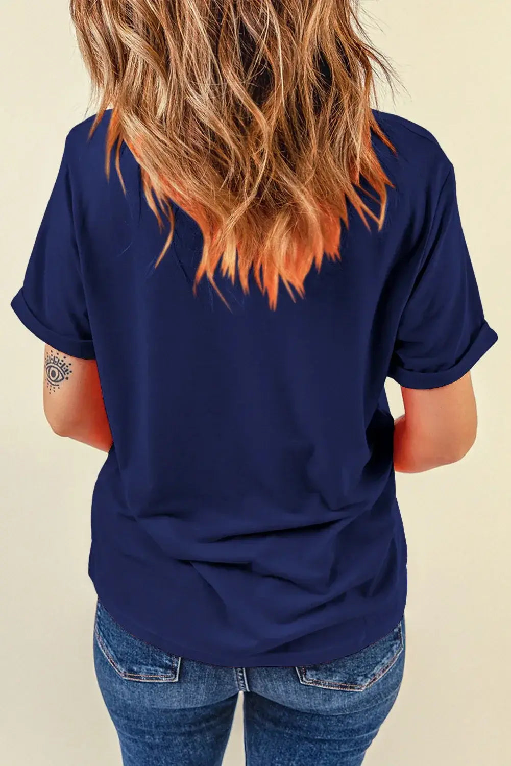 Mint Green Casual Plain Crew Neck Tee