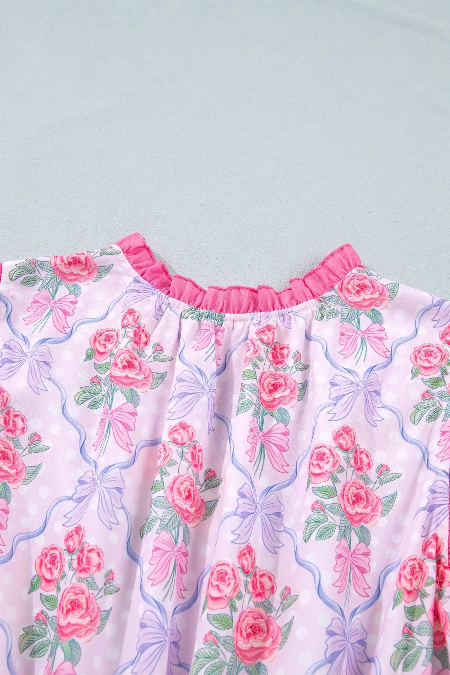 Purple Tiered Ruffles Sleeveless Summer Floral Dress