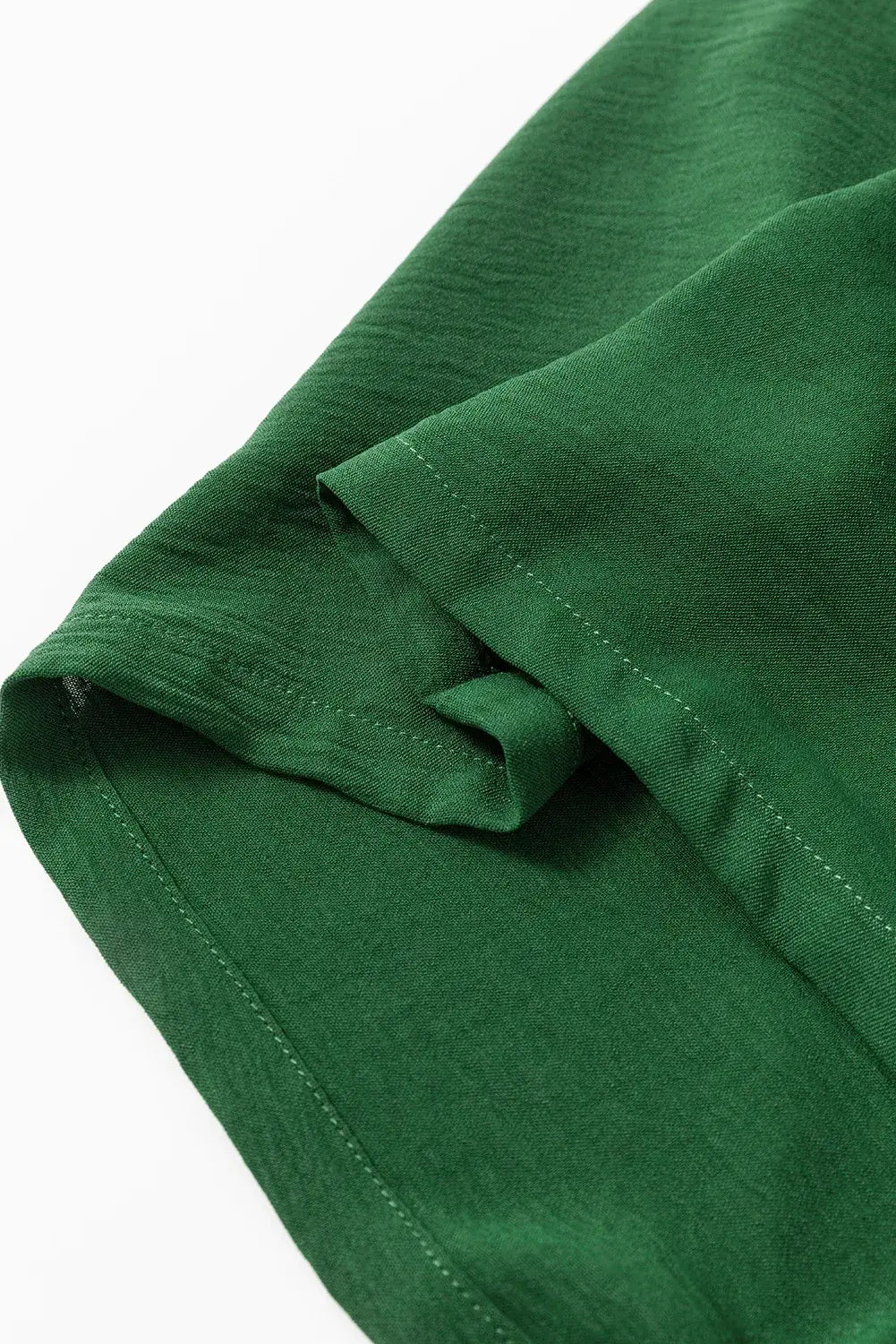 Green Casual Pocketed Smocked Sleeveless Romper