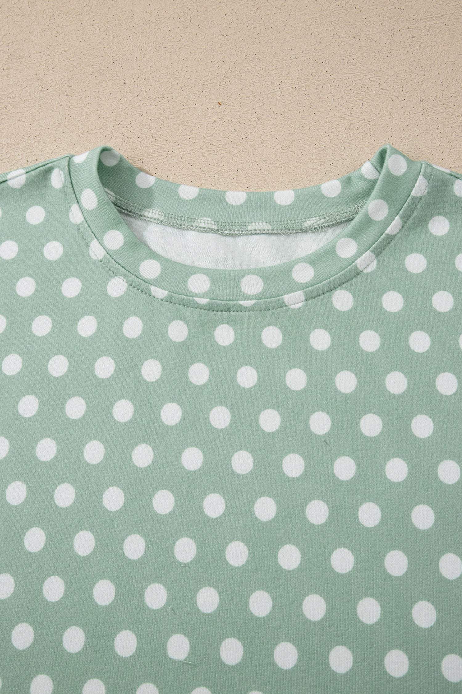 Green Polka Dot Print Short Set