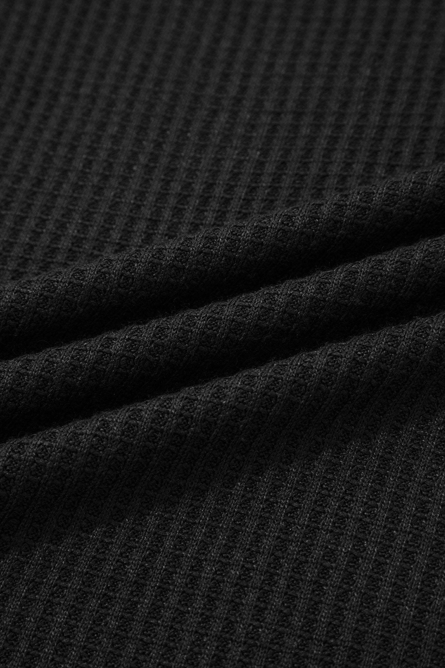 Carbon Grey Waffle Knit Seam Detail Color Block Patchwork Short Sleeve Top