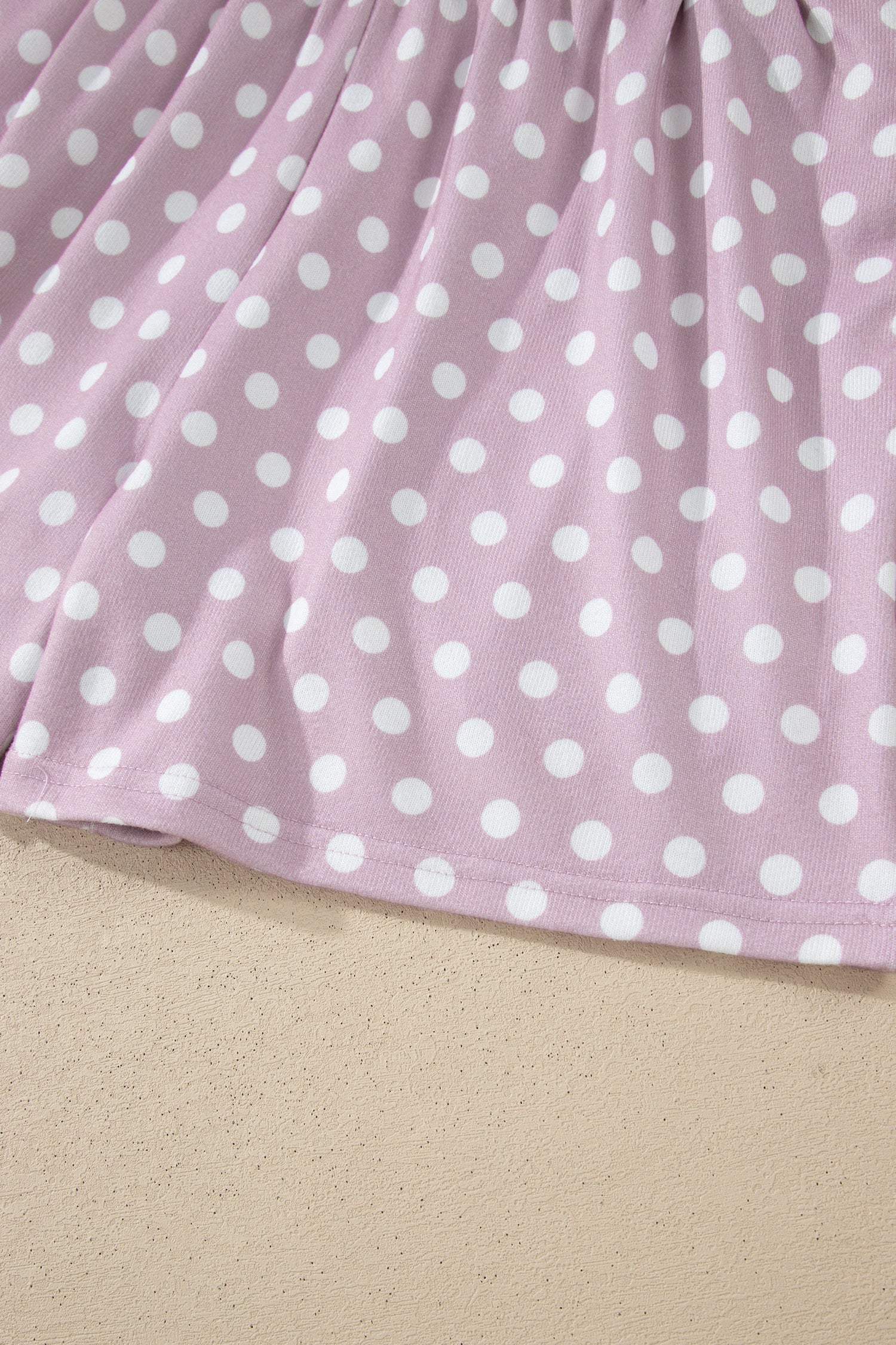 Pink Polka Dot Print Short Set