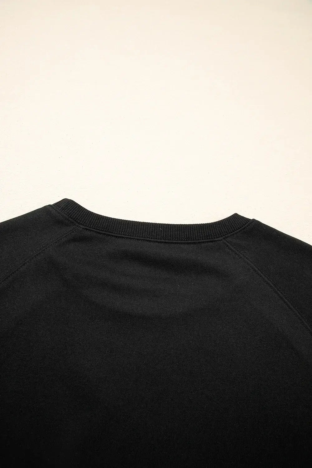 Black Varsity Spirit Striped 89 Graphic Casual Sweatshirt